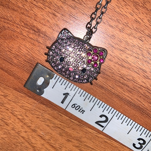 Hello Kitty by Sanrio Pink Face Rhinestone Necklace - Picture 3 of 9